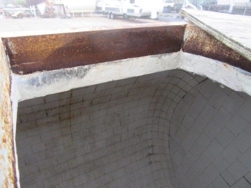 6'8" x 6' Netzsch Pebble Mill, alumina brick lined, 30 HP, 230/460 V., 15" x 15" door opening, 1984 - Image 8