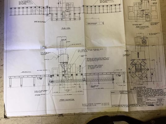 Pangborn #ES1885, small structural roll conveyor, 4 wheels, 25 HP per wheel, 2002 - Image 6