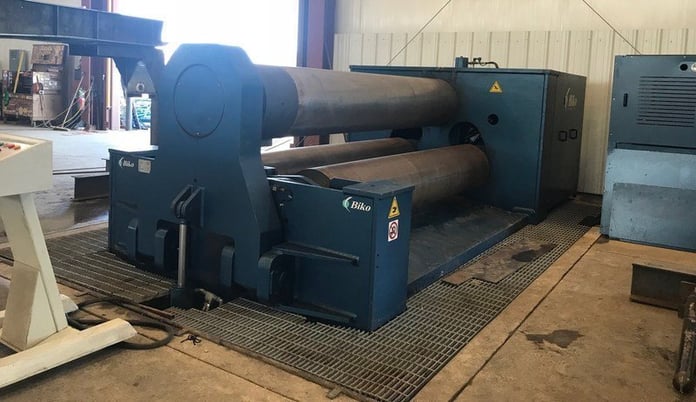 10' x 2-1/3" Faccin-Biko 33158,3-Roll, 22.8" upper roll, hydraulic drop end & roll adj, 75HP, 2014 - Image 4