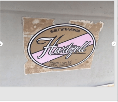 440 cfm @ 2.5 S.P., Hartzell #S41P0-182FA100FGFEL3, fiberglass backward curved centrifugal fan, 1944 RPM - Image 3