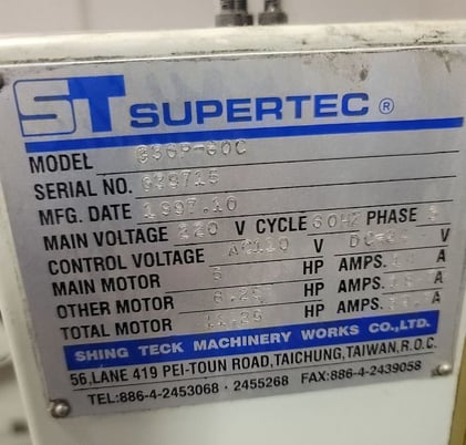 Supertec #G30P-60NC, Universal cylindrical grinder with ID spindle, 1997 - Image 8