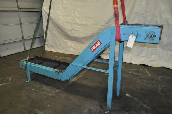 11.5" wide x 10' long, Prab scrap conveyor, 24" discharge, 48" rise, 1/2 HP, #14173J - Image 3