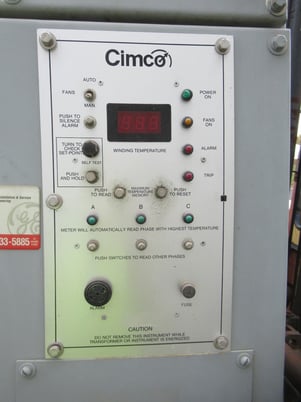 1000/1400 KVA 13800 Primary, 480/277 Secondary, General Electric, 3 phase, copper substation transformer - Image 2