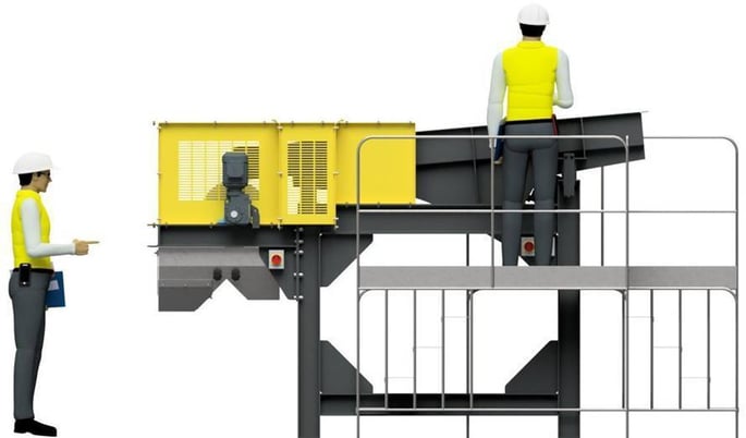 Magnapower #RESort 80" metal recovery/sorting system,chute for Fe & residue with adjustable splitter - Image 1