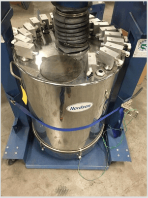 Nordson 150lb Fluidizing Hopper W Rotary Sieve Refurbished For Sale   368052b 