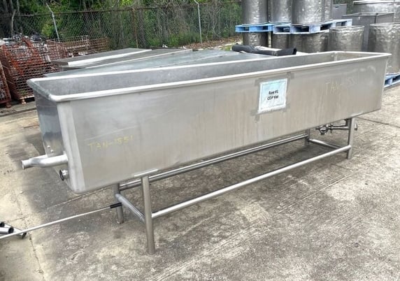300 Gallon COP Trough w/Plug valve, 24" width x 22" deep x 10' L - Image 1