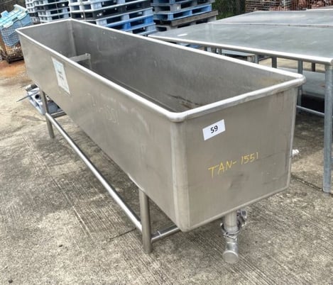 300 Gallon COP Trough w/Plug valve, 24" width x 22" deep x 10' L - Image 2
