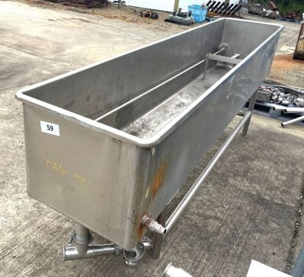 300 Gallon COP Trough w/Plug valve, 24" width x 22" deep x 10' L - Image 4