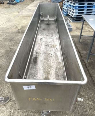 300 Gallon COP Trough w/Plug valve, 24" width x 22" deep x 10' L - Image 8
