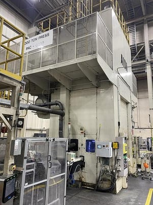 3000 Ton, Aida #PK-3000, knuckle motion stamping press, 9.8" stroke, 47.24" x47.24" bed area, 25-40 SPM - Image 4