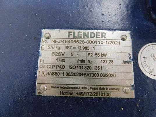 1780 RPM, Flender #NFJ/46405628, gear drive for mixer, 55 KW, 13985.00 :1 ratio, new - Image 8