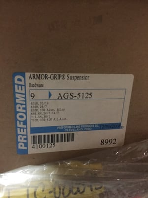 Preformed Line Products Co. Armor Grip Suspension Hardware #AGS-5125, new/unused in box (38 available) - Image 2