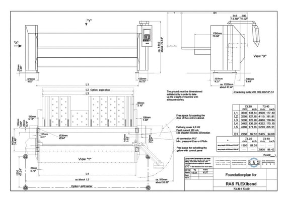 160" Ras #Flexibend-73.40, .0984" thickness, 13 gauge, 2005 - Image 3