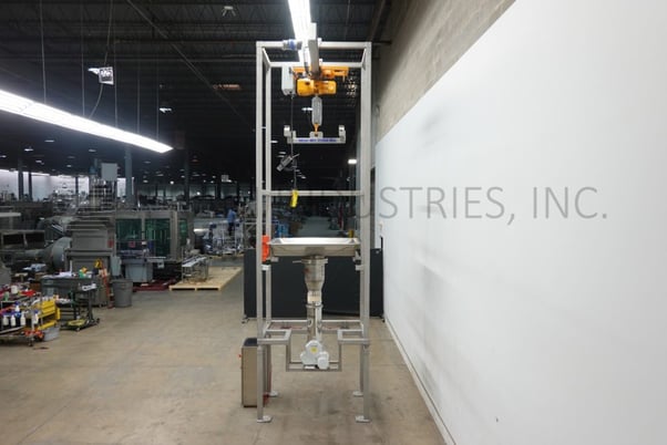 Bulk Bag Unloading system, Formpak Inc #500HT, up to 2200 lb. capacity, mounted on heavy duty box tube - Image 3