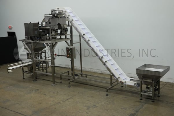 50 lb. Ohlson #2XL2, automatic, Stainless Steel, (2) scale, weighing system with inclined cleated feeder - Image 5