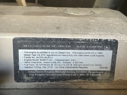 80 KW Multiquip #DCA100SSJU, rental grade diesel power module, 100 KVA, 480 Volts, 1998 - Image 6