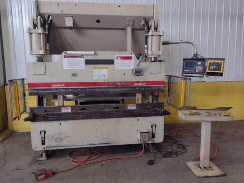 90 Ton, Cincinnati #90CB6, CNC hydraulic press brake, 8' overall, 78" between housing, 8" stroke, 7" throat - Image 1