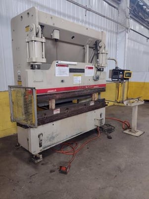 90 Ton, Cincinnati #90CB6, CNC hydraulic press brake, 8' overall, 78" between housing, 8" stroke, 7" throat - Image 4