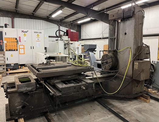3" Sacem, horizontal boring mill, 51" X, 51" Y, 32" Z, Acu-Rite 3-Axis digital read out, NMTB40, pendant - Image 5