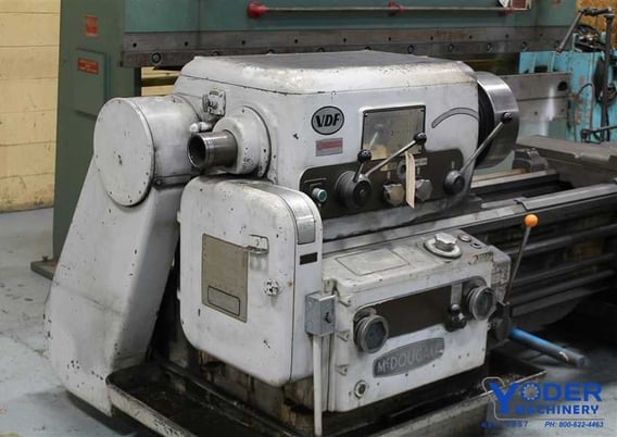 23" x 96" VDF, gap bed engine lathe, 17" swing over cross slide, 15 HP, thread dial, coolant, #61883 - Image 3