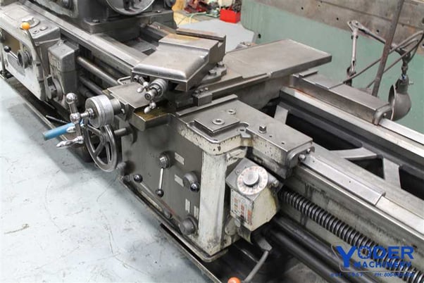 23" x 96" VDF, gap bed engine lathe, 17" swing over cross slide, 15 HP, thread dial, coolant, #61883 - Image 5