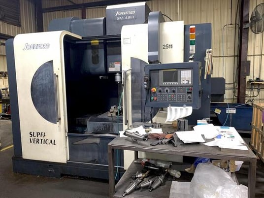 Johnford #SV-48H, CNC vertical machining center, 24 automatic tool changer, 48" Y, 28" Y, 25" Z, 6000 - Image 1
