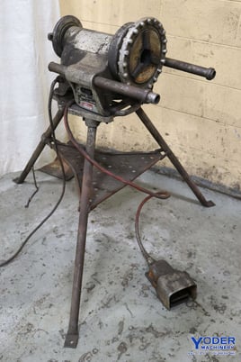 1/8" -2" Ridgid #300, pipe threader, tripod base, stand, foot pedal Control, serial #7545928, #72236 - Image 1