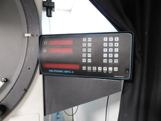 30" Deltronic #DH30-MPC-4ECNC, digital read out,power stage drive, 30" dia., 7' 3"ht,overhead light shield, 3 - Image 6