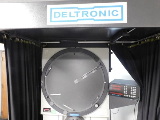 30" Deltronic #DH30-MPC-4ECNC, digital read out,power stage drive, 30" dia., 7' 3"ht,overhead light shield, 3 - Image 9
