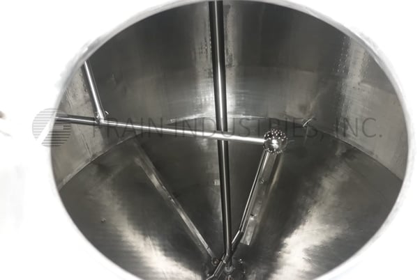 3000 gallon APV Crepaco, 304 Stainless Steel jacketed process tank, 120" dia x 96" deep with 53" straight - Image 2