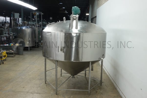 3000 gallon APV Crepaco, 304 Stainless Steel jacketed process tank, 120" dia x 96" deep with 53" straight - Image 4