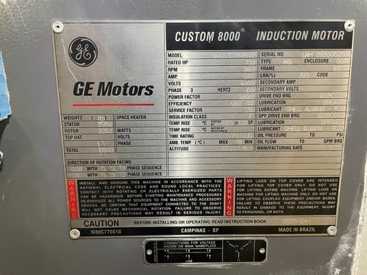 700 HP 900 RPM General Electric, Frame 8311S, Drip-Proof Ball Bearing, 4000 Volts - Image 4