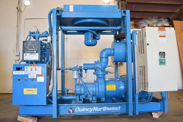 500 Cfm Quincy Northwest Qnw V 100 F Rotary Screw Air Compressor