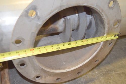 12" diameter x 6' long, Stainless Steel screw auger feeder conveyor, 11" dia. bottom discharge - Image 7