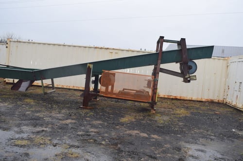 32" wide x 48' long, Incline refuse chevron belt conveyor, trough conveyor - Image 3