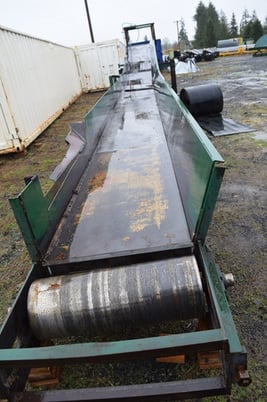 32" wide x 48' long, Incline refuse chevron belt conveyor, trough conveyor - Image 7