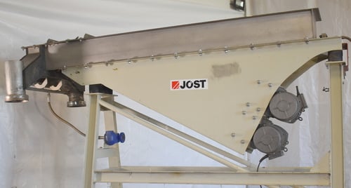 14" wide x 8' long, Stainless trough shaker vibrating conveyor, jacketed bottom, 2009 - Image 3