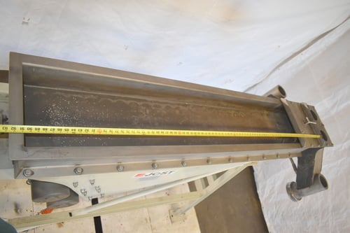 14" wide x 8' long, Stainless trough shaker vibrating conveyor, jacketed bottom, 2009 - Image 10