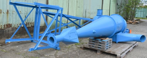 High efficiency dust cyclone with vortex breaker & rotary valve, 30" dia x 45" body - Image 5