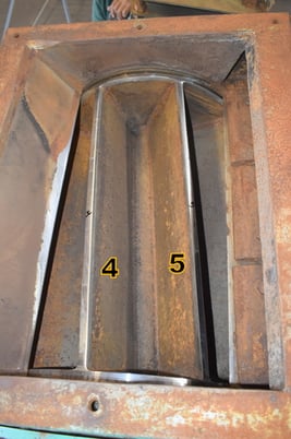 Metal wheel rotating valve feeder, 19" x 26" inside opening, 5 HP Baldor motor - Image 10