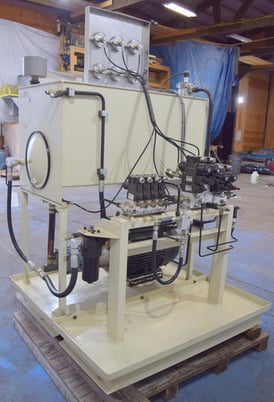 30 HP Hydraulic pump power unit, electric, 3500 psi, 30 GPM, 100 gallon tank - Image 1