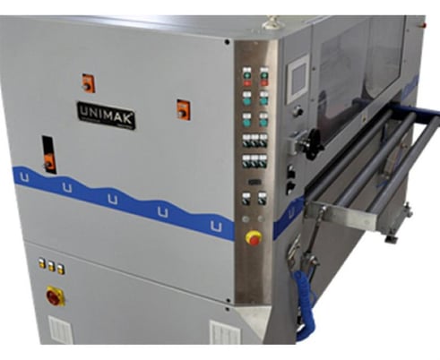60" Unimak #GS-160-C/RP-160-S, One-Sided Panel Laminator, 82 FPM, 144" panel length, 2-1/4" board thickness - Image 2