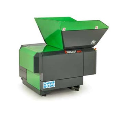 Robust #SD-70, Vertical Wood Hog, 40 HP, 270 mm rotor diameter, 28 knives, 56.8" x 53" top opening, 5 cubic - Image 2