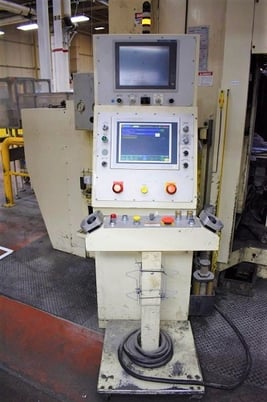 1200 Ton, Minster #E2-1200, straight side double crank, 12" stroke, 44" Shut Height, 12" slide adjustment - Image 6