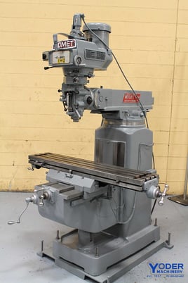 Comet #3KV, vertical ram type mill, 10" x50" table, 2 HP, R-8 taper, 1984, #61851 - Image 1