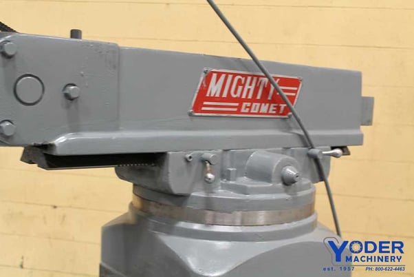 Comet #3KV, vertical ram type mill, 10" x50" table, 2 HP, R-8 taper, 1984, #61851 - Image 6