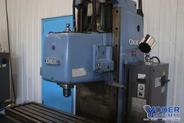 OKK #MH-3V, vertical mill, 14-1/4" x65" table, coolant system, automatic lube, digital read out, #50 NS - Image 4