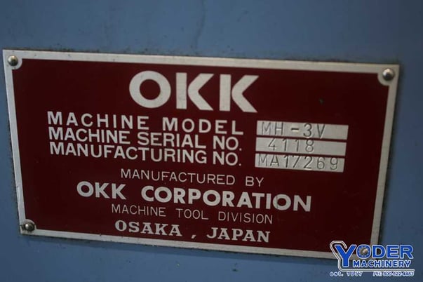 OKK #MH-3V, vertical mill, 14-1/4" x65" table, coolant system, automatic lube, digital read out, #50 NS - Image 5
