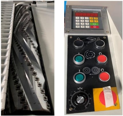 52" x 8" Cam-Wood #WP-1400HX, Single Sided Planer, 1/4" cut depth, 9" min. L, 3600 RPM, 55" x 55" table, 25 - Image 8