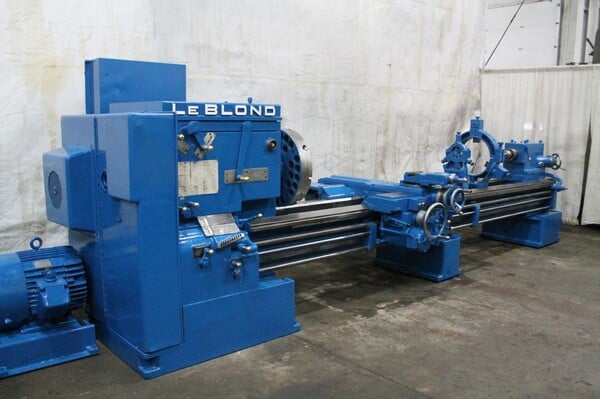 32" x 150" LeBlond #NFL, engine lathe, 20" swing over cross slide, 4-jaw 24" chuck, steady rests, 40 HP - Image 1